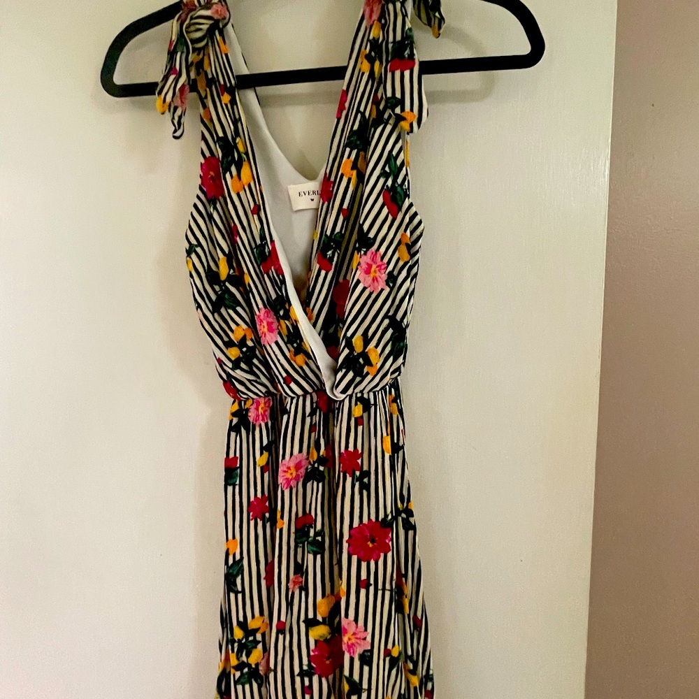 everly striped floral dress